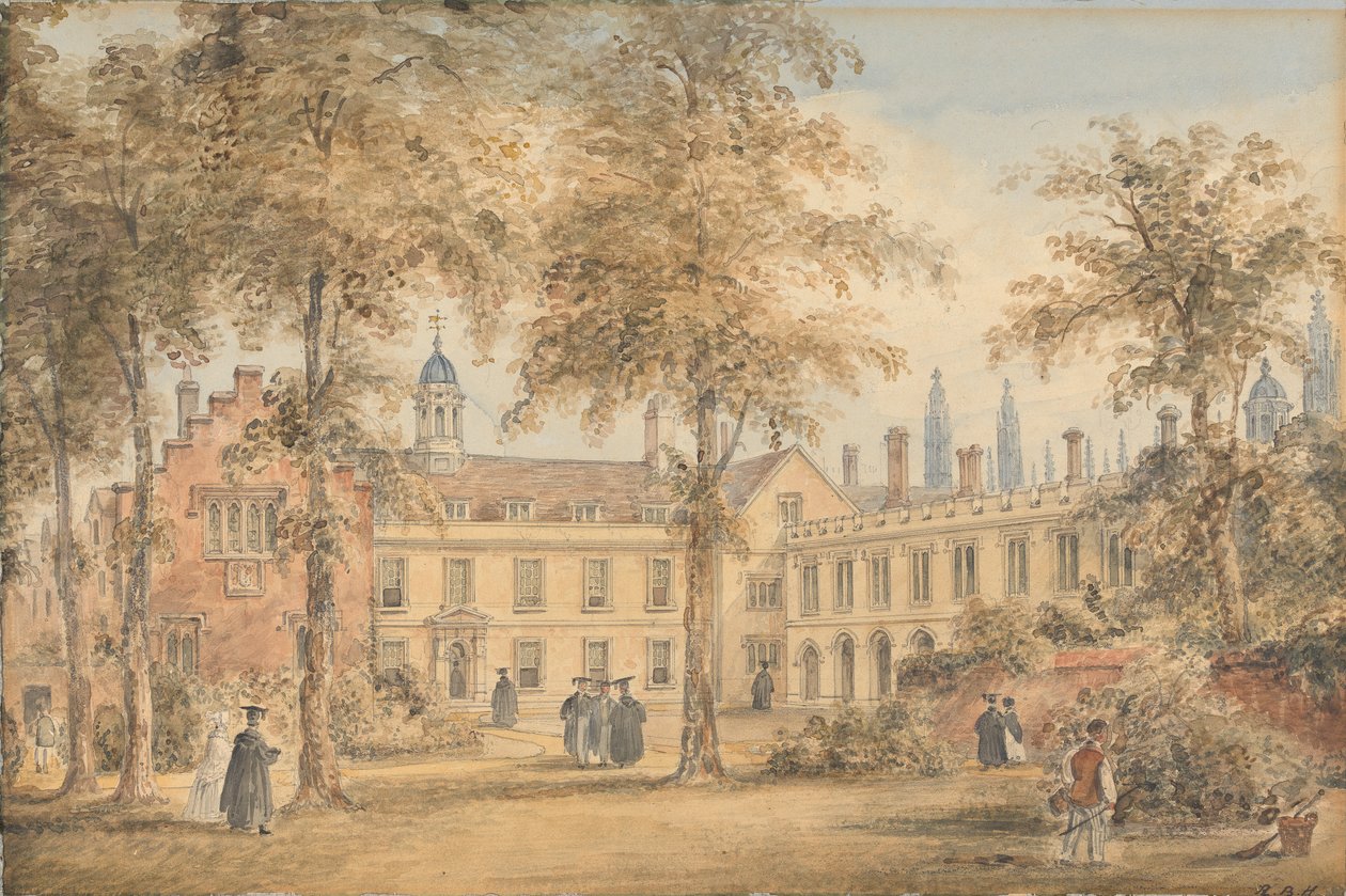 Trinity Hall z ogrodu, Cambridge autorstwa Richard Banks Harraden