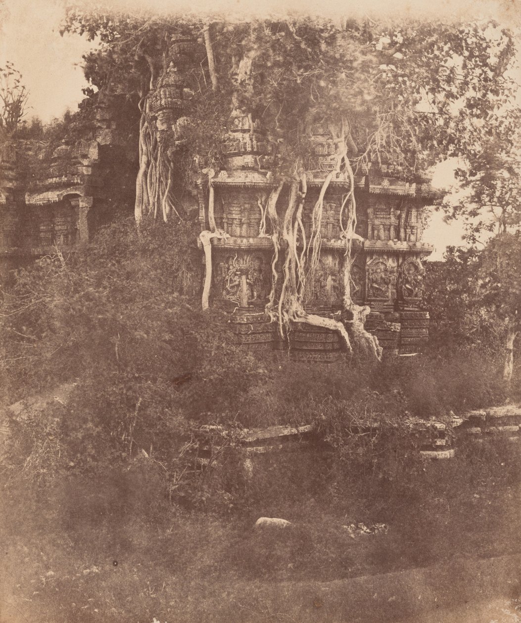 Świątynia w Hallibeed, Indie, 1856-1857 (zdjęcie) autorstwa Richard Banner Oakeley