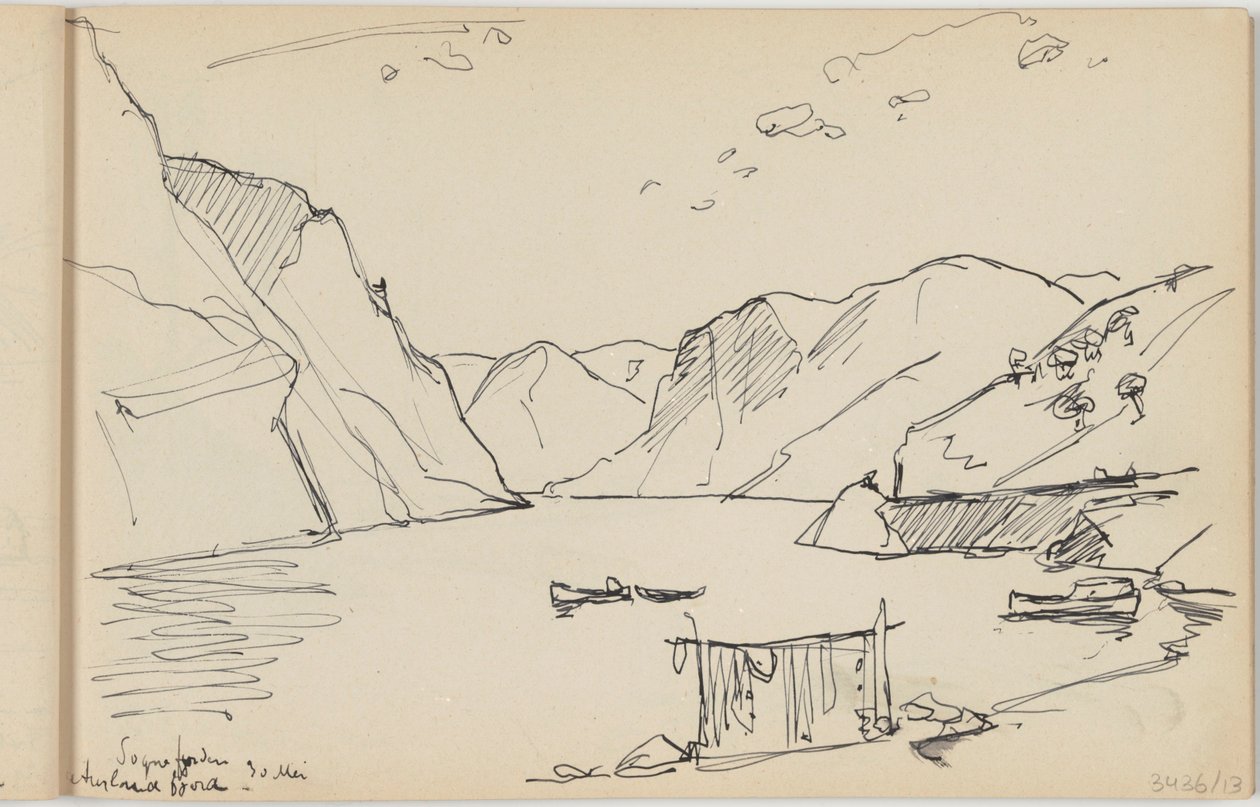 Fiord Sognefjord, fiord Aurlandsfjord autorstwa Richard Baseleer