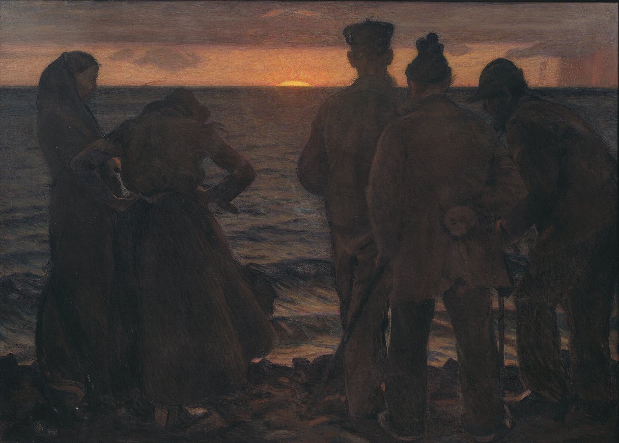 Starzy ludzie przy plaży autorstwa Richard Bergh