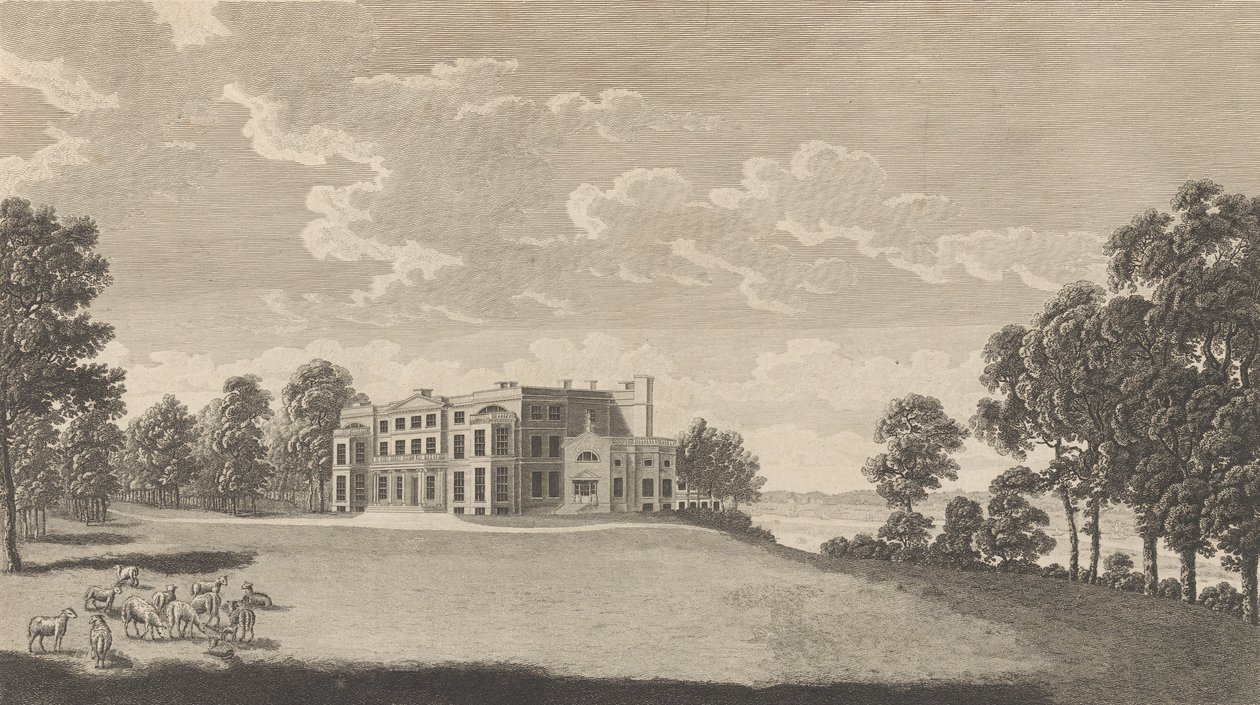 Belvidere House, niedaleko Erith, w hrabstwie Kent, z Edwarda Hasteda, The History a..., 1777-90. autorstwa Richard Bernard Godfrey