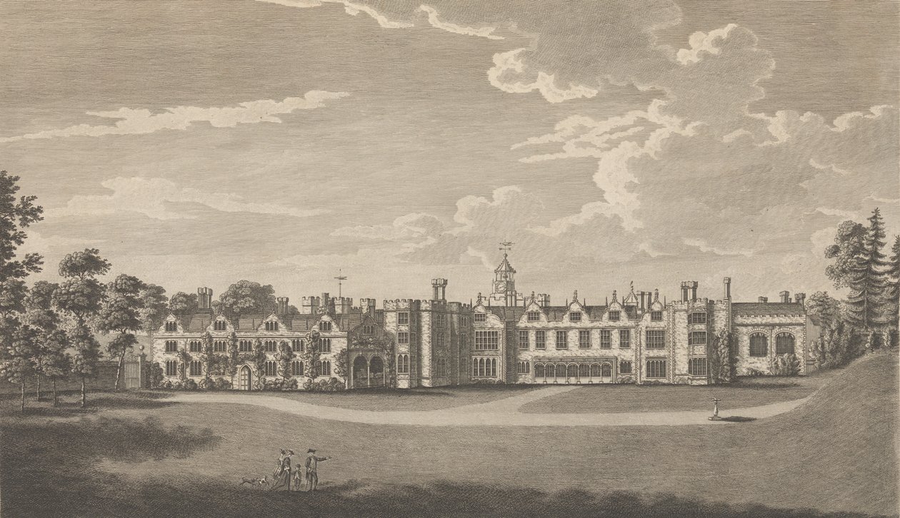 Knole, niedaleko Sevenoke, w hrabstwie Kent, dawniej pałac należący do Archiep..., 1777-90. autorstwa Richard Bernard Godfrey