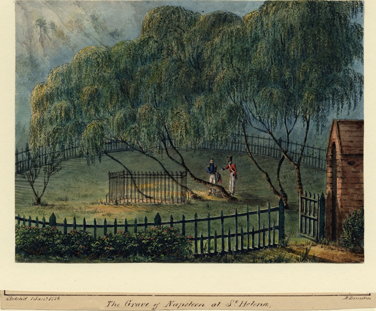 Miejsce Pochówku Napoleona na Św. 1826 autorstwa Richard Brunton Lieutenant Colonel