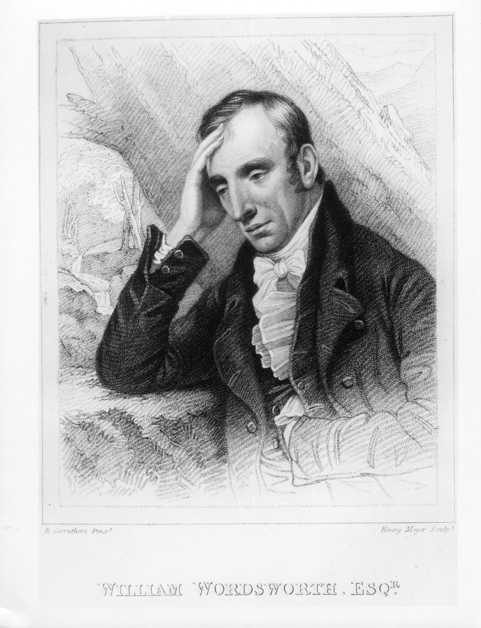 Portret Williama Wordswortha (1770-1850) grawerowany przez Henry