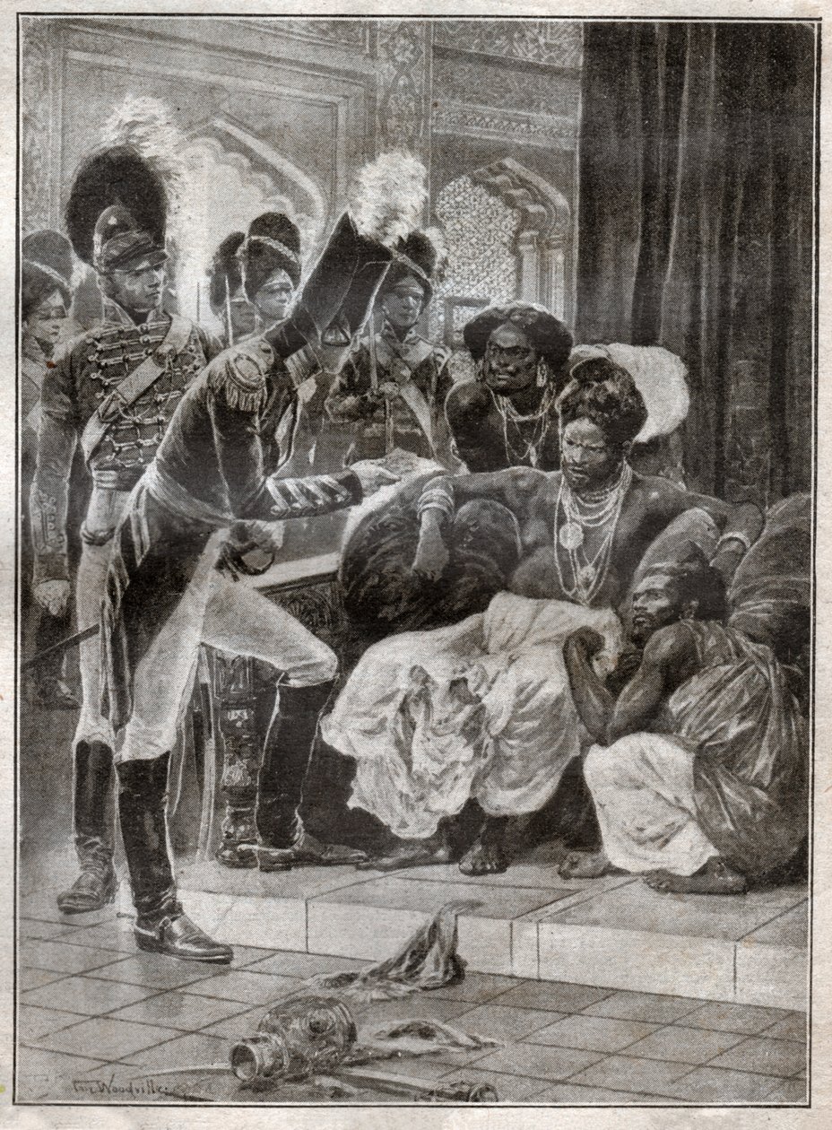 Kolonializm na Sri Lance. (rytownictwo autorstwa Richard Caton (after) Woodville