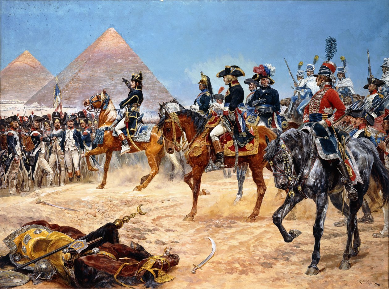 Bonaparte w Egipcie, 21 lipca 1798, 1911 autorstwa Richard Caton II Woodville