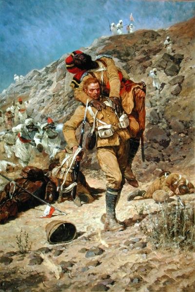 „Bóg zapłać Tommy Atkins” autorstwa Richard Caton Woodville