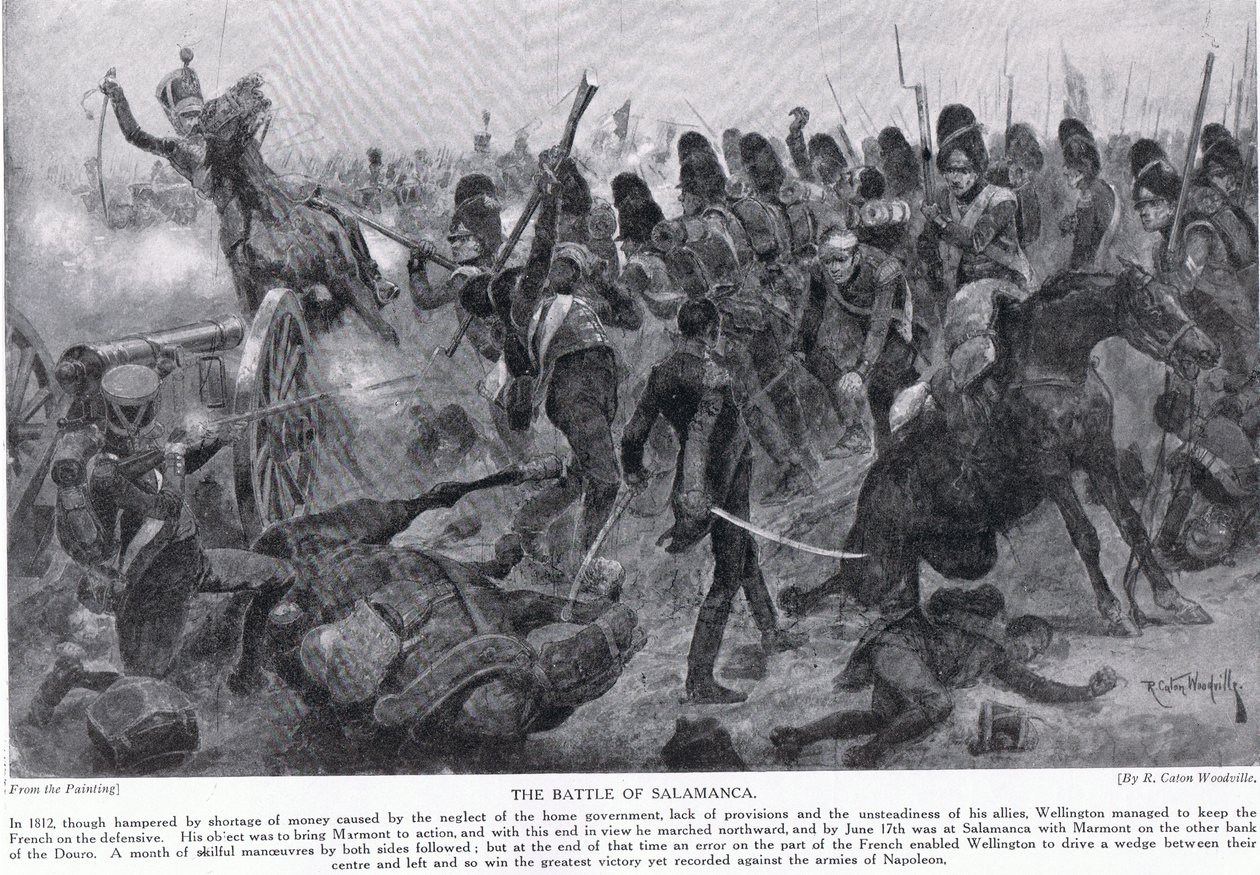 Bitwa pod Salamanką, ilustracja z „Historii narodów Hutchinsona” autorstwa Richard Caton Woodville