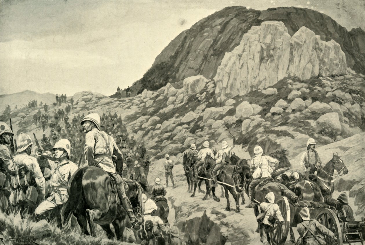 „Wyjście do ataku na Spion Kop 24 stycznia”, 1900. autorstwa Richard Caton Woodville II