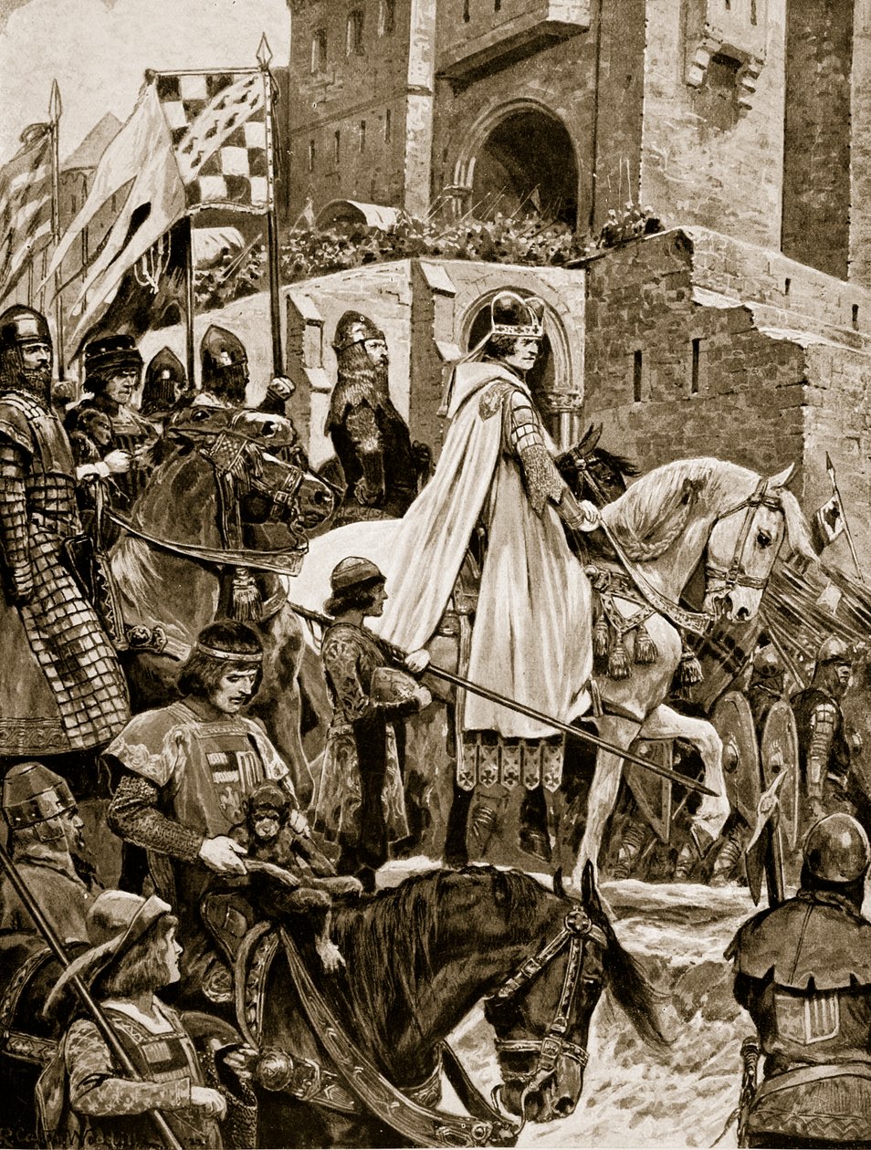 Procesja Becketa przez Francję, 1158 r., ilustracja z "Hutchinson