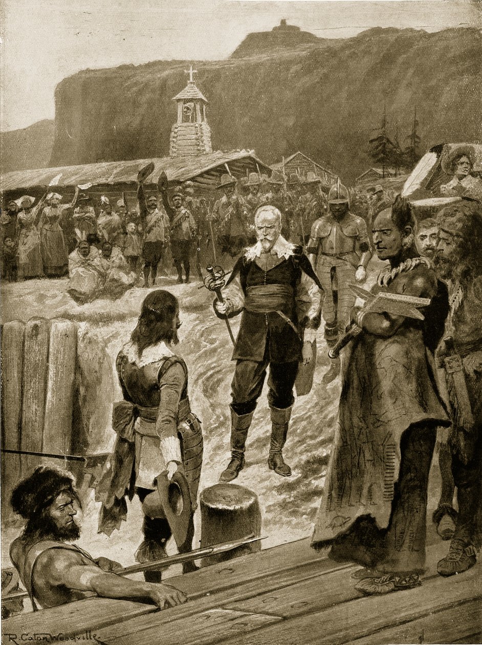 Pierwsze kroki Wielkiej Brytanii w Quebecu, ilustracja z "Hutchinson