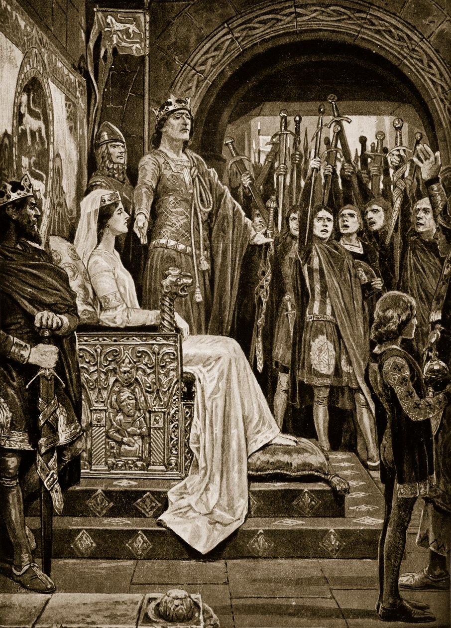 Zgromadzenie w Windsor, 1126, ilustracja z „Hutchinson