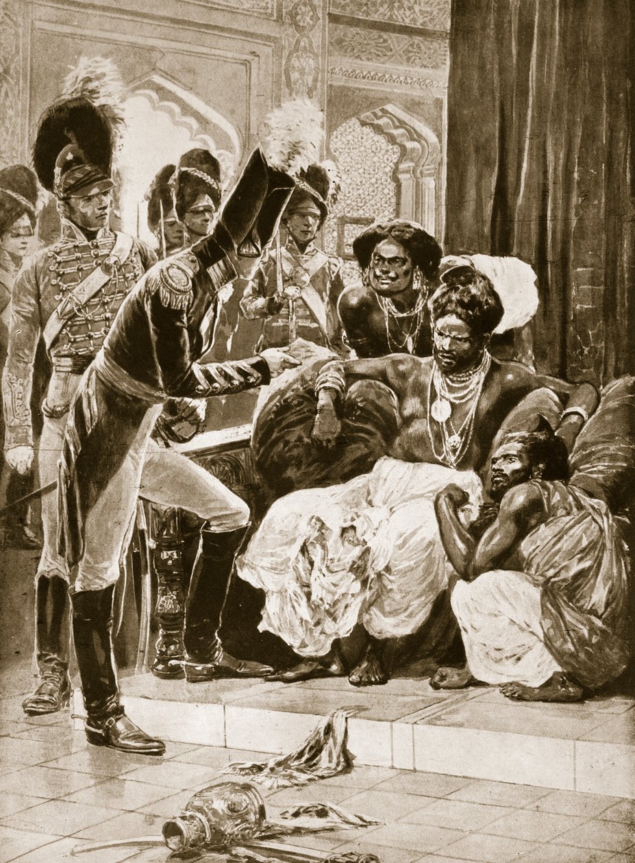 Brytyjczycy na Cejlonie, ilustracja z "Hutchinson