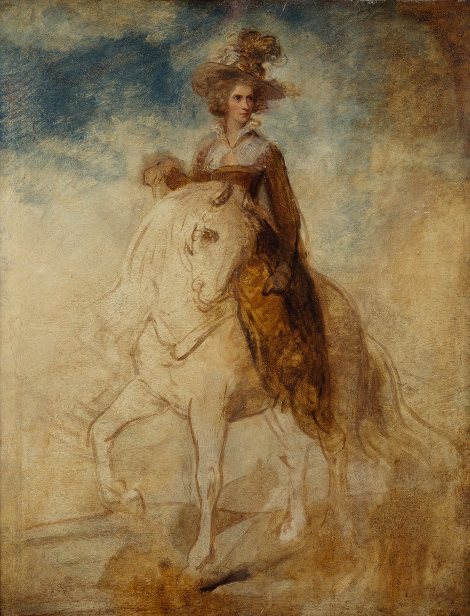 Portret konny damy, podobno Lady Elizabeth Foster (olej na desce) autorstwa Richard Cosway