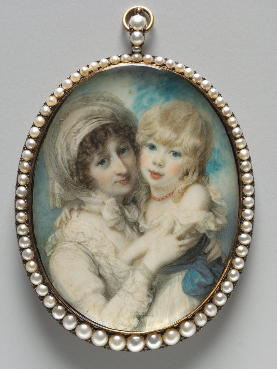 Portret Katarzyny Clemens i jej syna, John Marcus Clemens, c. 1800. autorstwa Richard Cosway