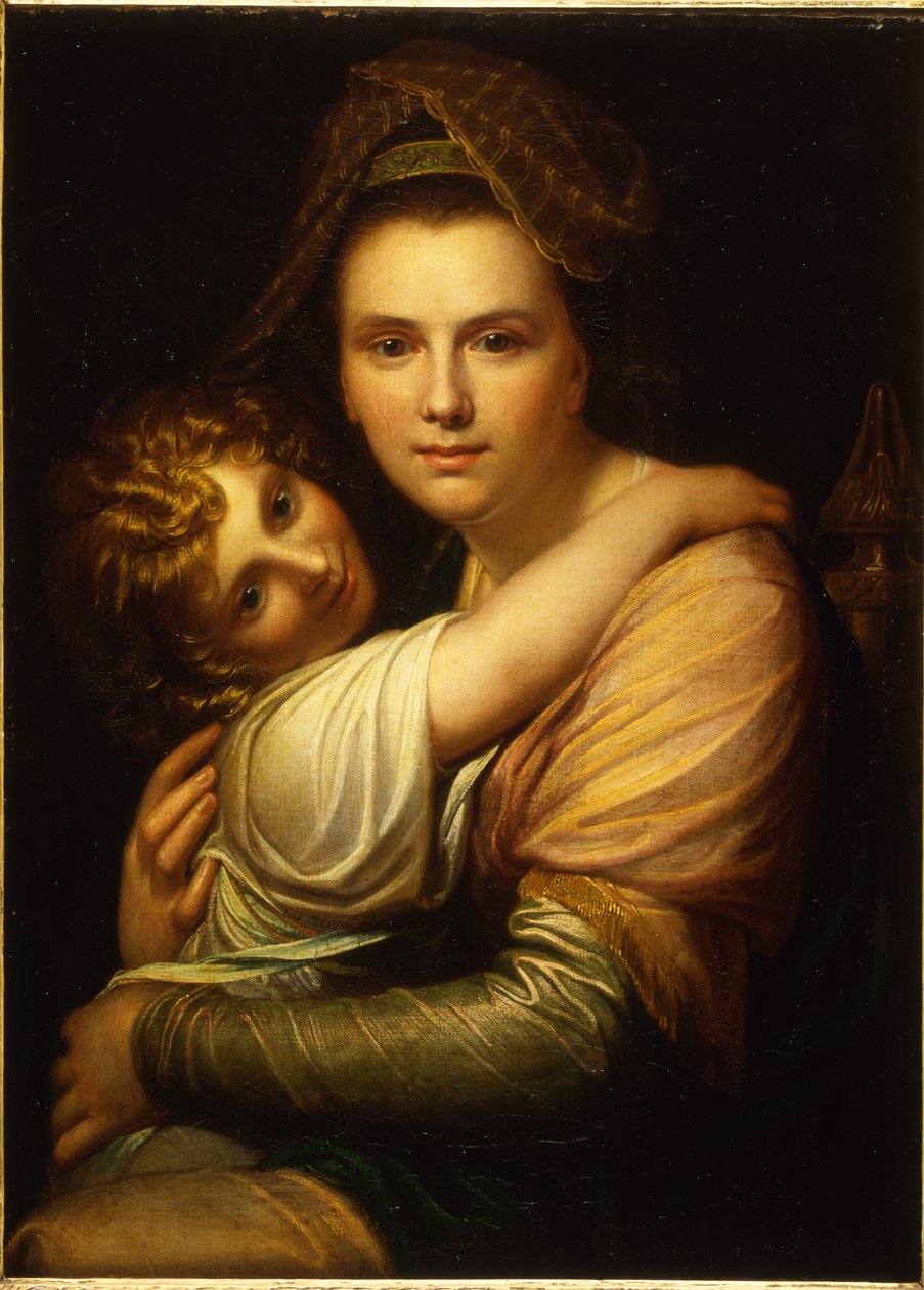 Portret żony i córki artysty autorstwa Richard Cosway