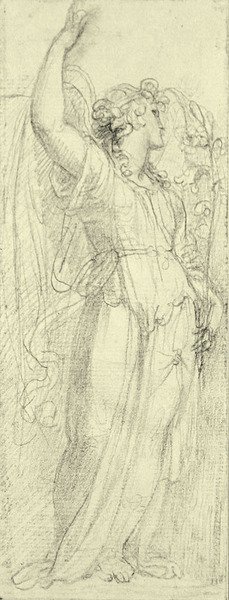 Anioł Zwiastowania (ołówek na papierze) autorstwa Richard Cosway