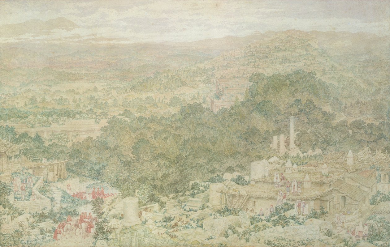 Widok starożytnego miasta Tlos w Licji, 1883 r. autorstwa Richard Dadd