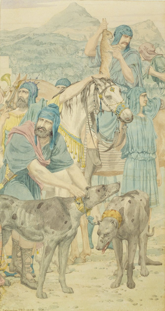 Scena polowania, 1855 autorstwa Richard Dadd