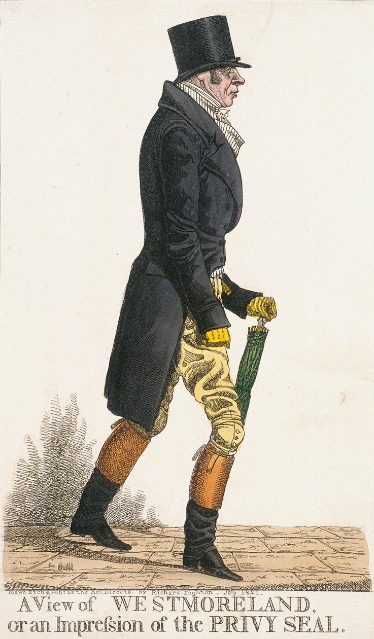 „Widok Westmoreland, czyli odcisk Tajnej Pieczęci”, 1821 autorstwa Richard Dighton