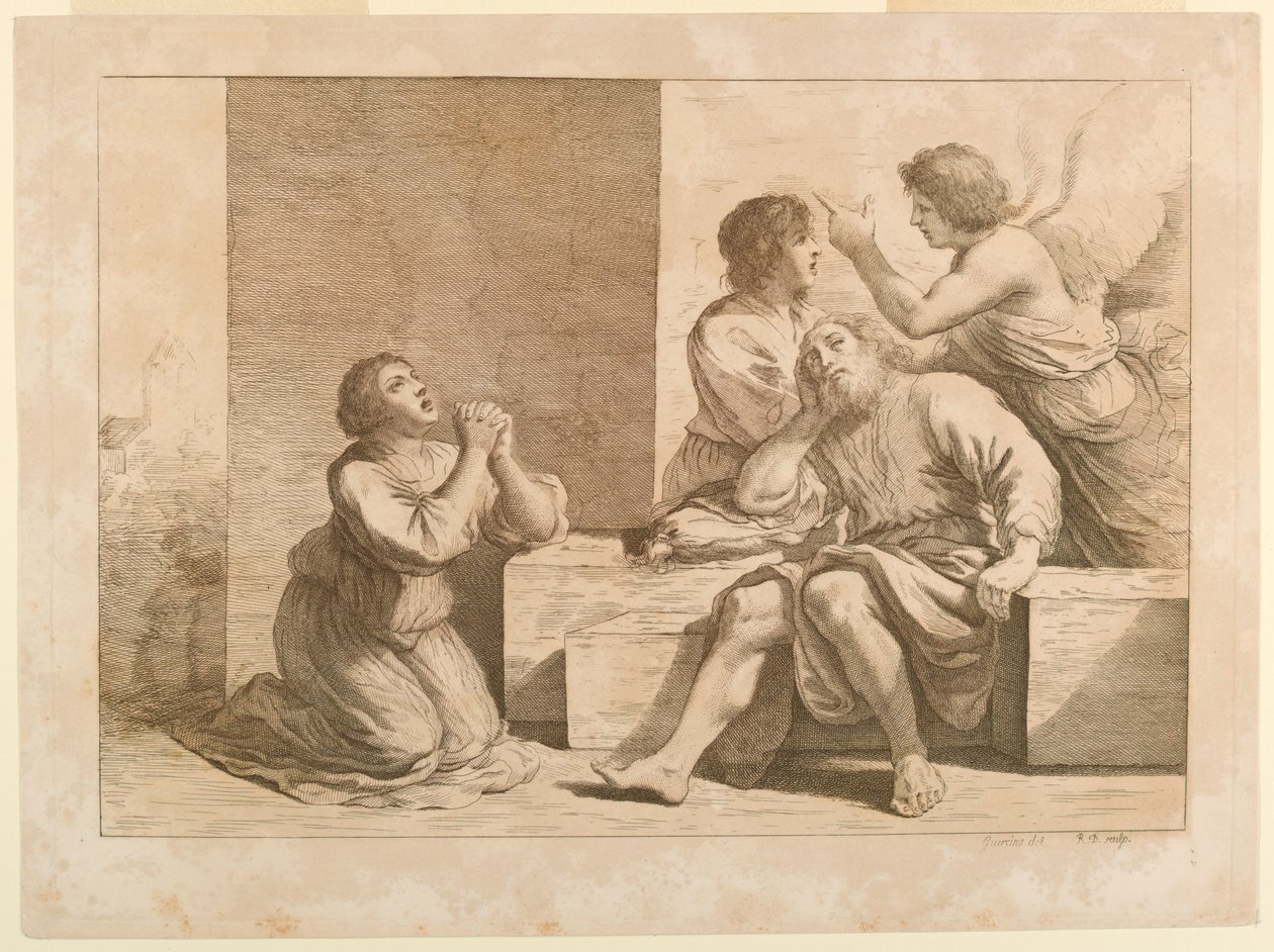 Anioł ukazujący się Józefowi autorstwa Richard Dighton