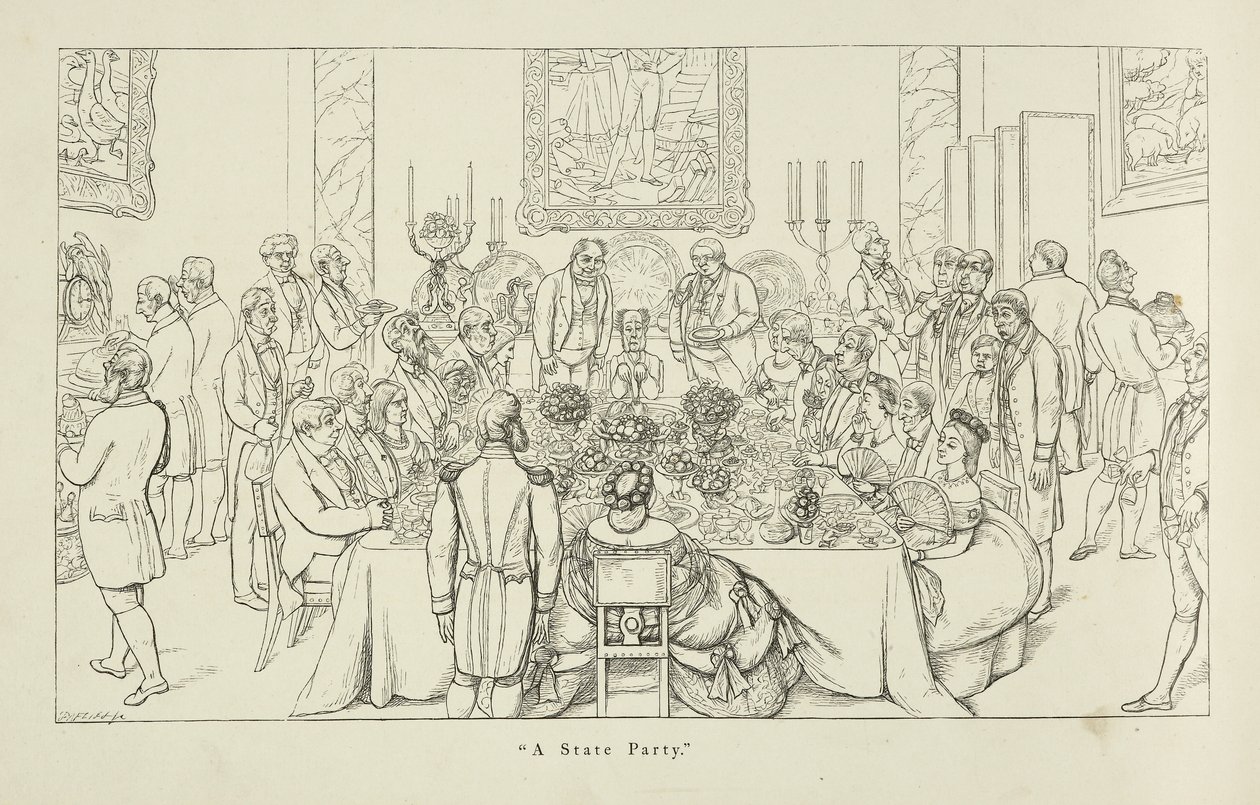 Państwo-Strona. Duże wydarzenie towarzyskie we wspaniałej oprawie. autorstwa Richard Doyle