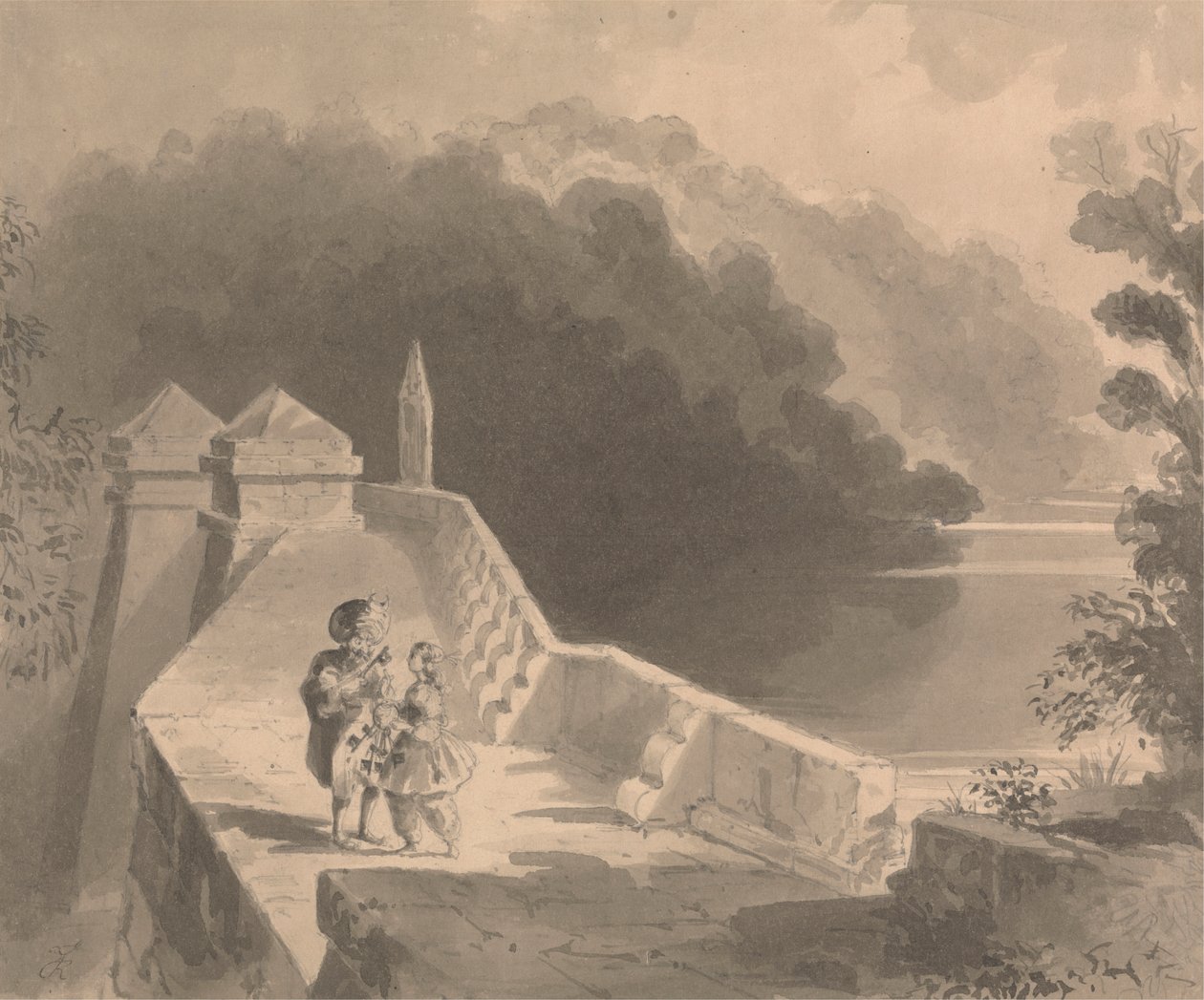 Sinobrody wręczający klucze Fatimie autorstwa Richard Doyle