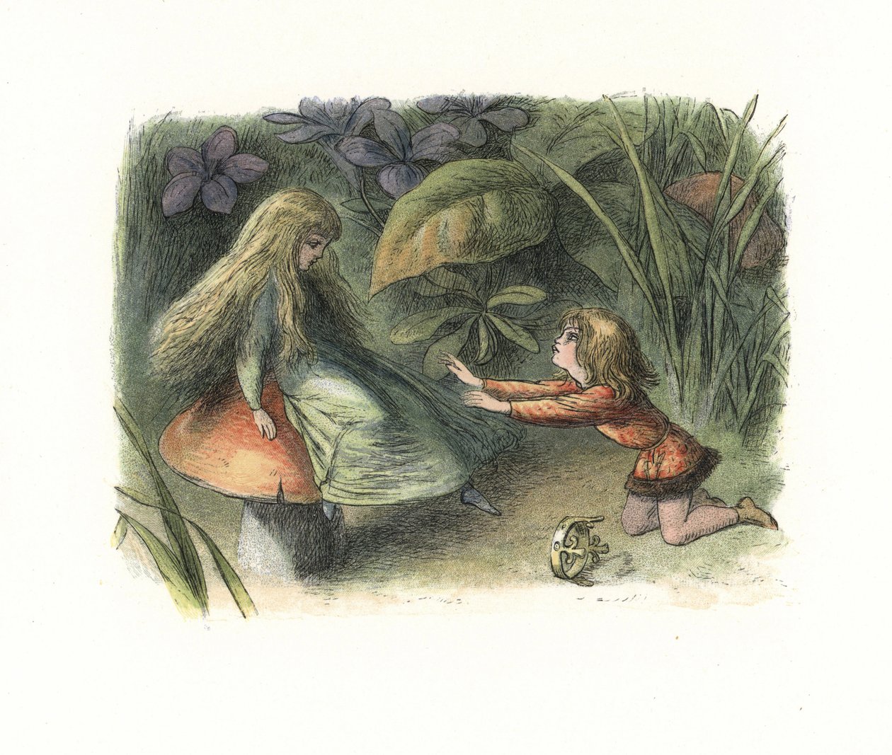 Elf Prince odrzucony przez wróżkę na muchomorze (litografia) autorstwa Richard Doyle