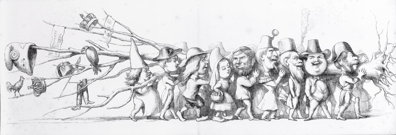 Francuscy goście Wielkiej Wystawy, 1851 autorstwa Richard Doyle