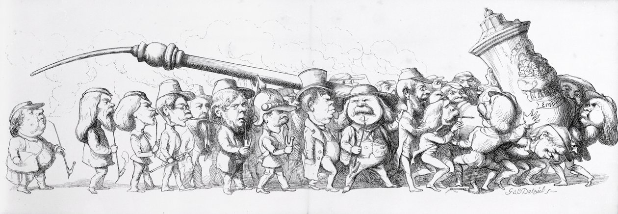 Niemieccy goście na Wielkiej Wystawie, 1851 autorstwa Richard Doyle