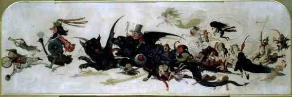 Jazda w powietrzu (akwarela na papierze) autorstwa Richard Doyle