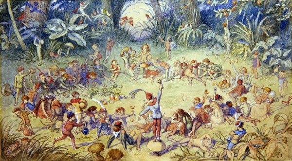 The Fairy Ring (akwarela i ołówek na papierze) autorstwa Richard Doyle