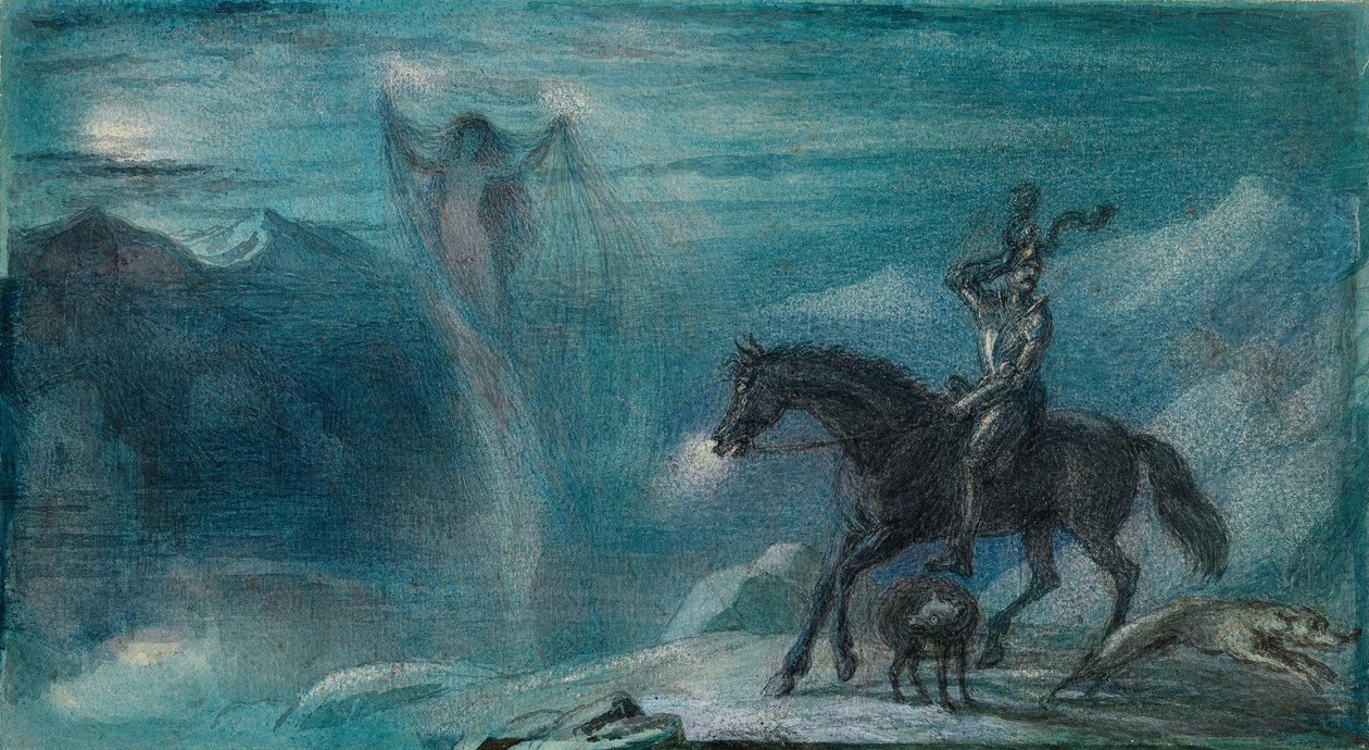 Rycerz i zjawa autorstwa Richard Doyle