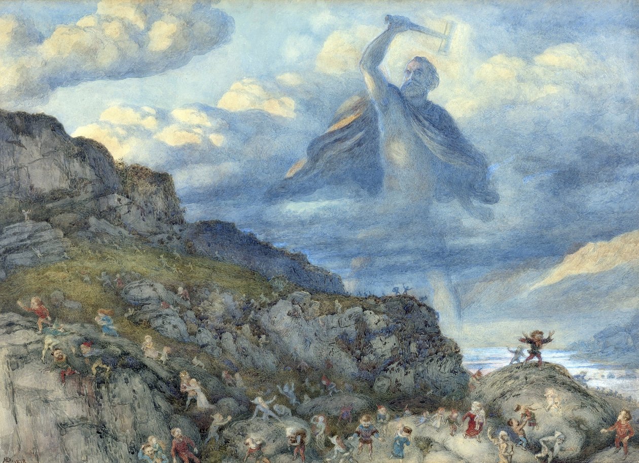 Thor (Tor) i Krasnoludy par Doyle, Richard (1824-1883) autorstwa Richard Doyle