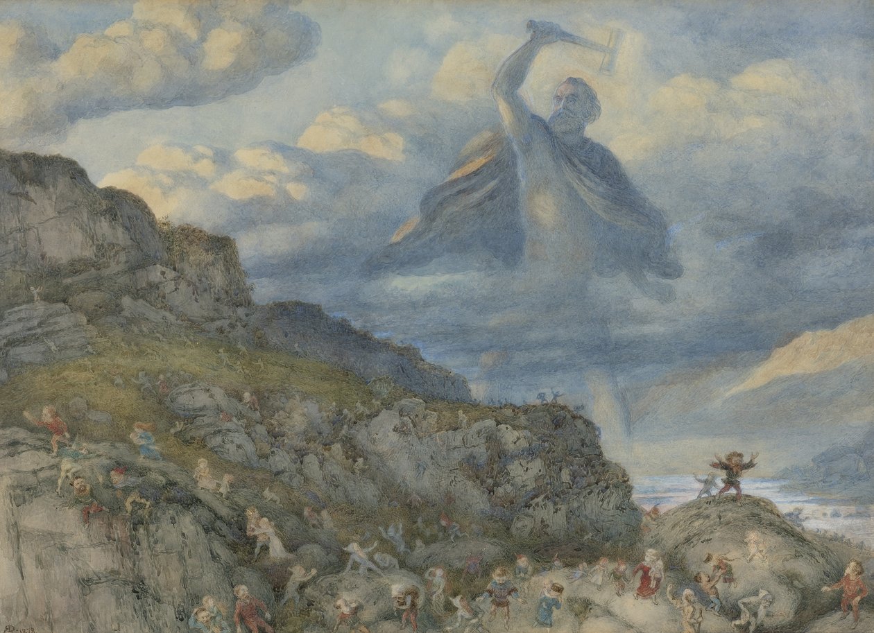 Thor i krasnoludy, 1878 autorstwa Richard Doyle