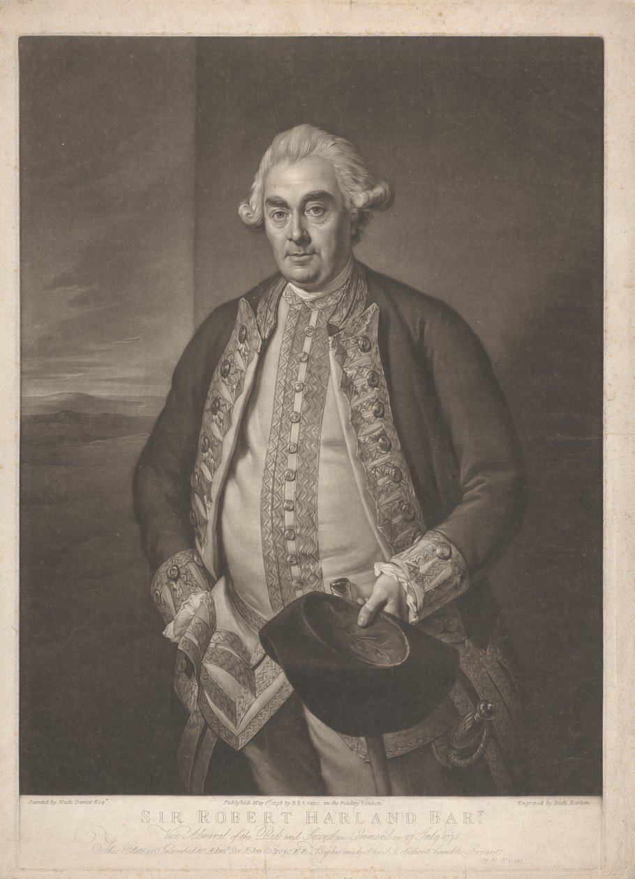 Sir Roberta Harlanda autorstwa Richard Earlom