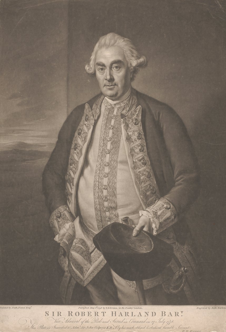 Sir Roberta Harlanda autorstwa Richard Earlom