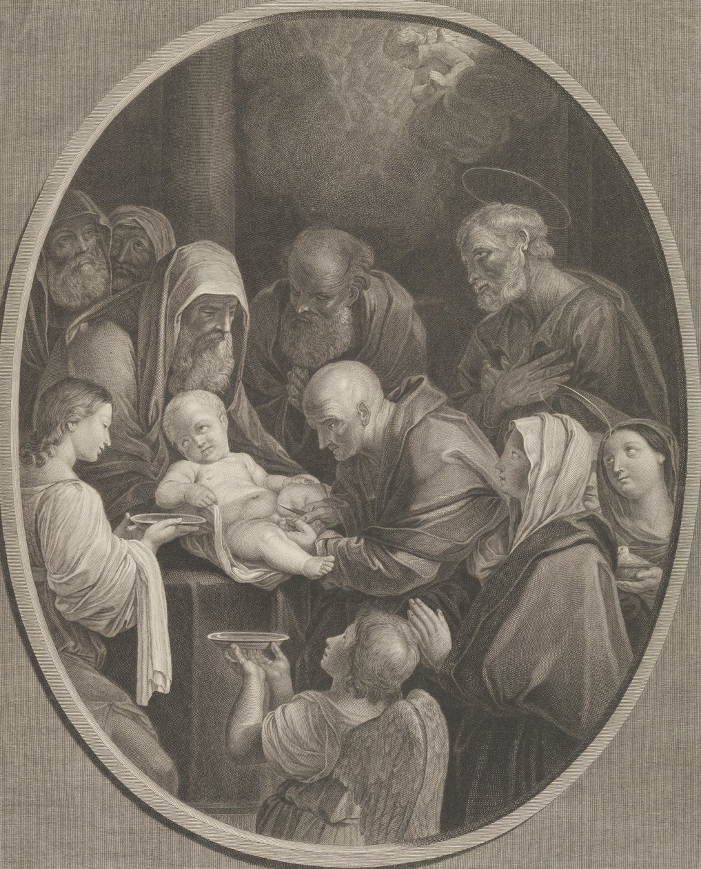 Obrzezanie Chrystusa, otaczająca go grupa mężczyzn i kobiet, anioł na czele..., 1765 autorstwa Richard Earlom