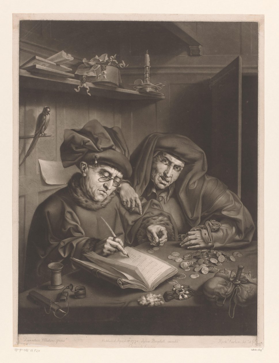 Dwóch celników Dwóch podatników Skąpcy autorstwa Richard Earlom