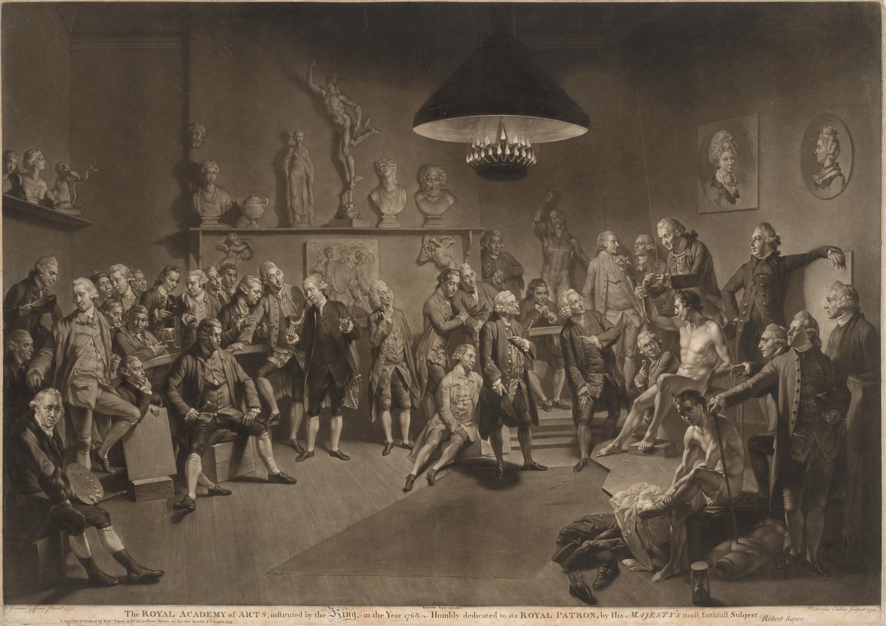 Królewska Akademia Sztuk autorstwa Richard Earlom, after Johann Zoffany