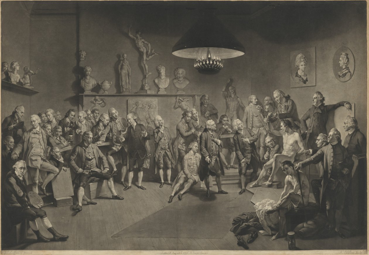 Królewska Akademia Sztuk autorstwa Richard Earlom after Johann Zoffany