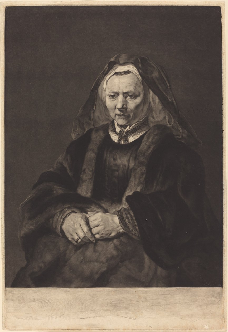 Żona Rembrandta autorstwa Richard Earlom after Rembrandt van Rijn