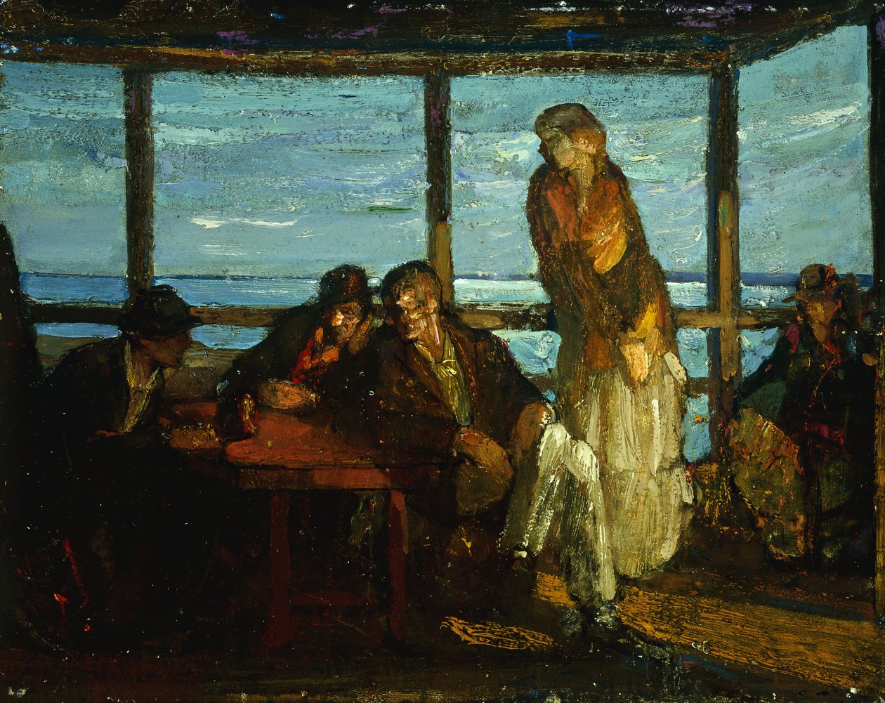 Ganek, Provincetown, ok. 1930-35 (olej na masonicie) autorstwa Richard Emil Miller