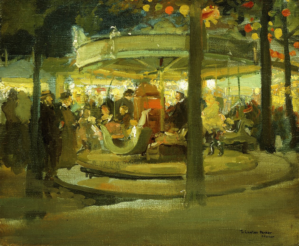 Karuzela, ok. 1900-1901 (olej na płótnie) autorstwa Richard Emil Miller