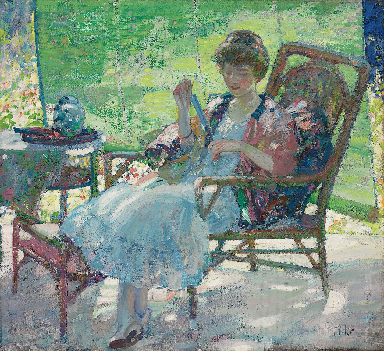 Day Dreams, c.1916 (olej na płótnie) autorstwa Richard Emil Miller
