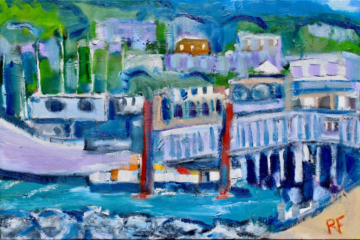 Trap i łódź, Tiburon, 2019 autorstwa Richard Fox