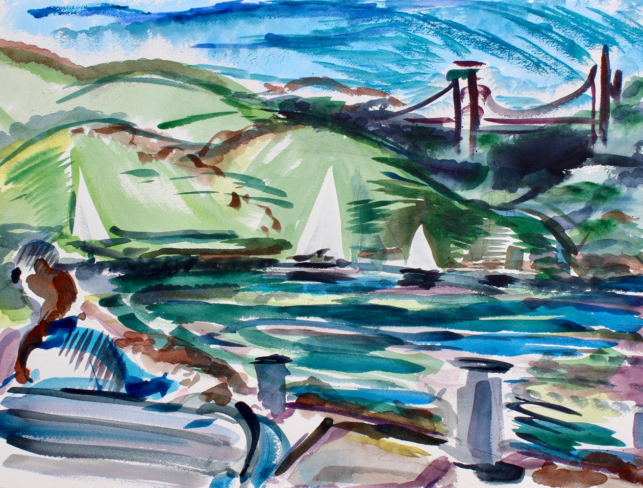 Żaglówki, Tiburon, 2017 autorstwa Richard Fox