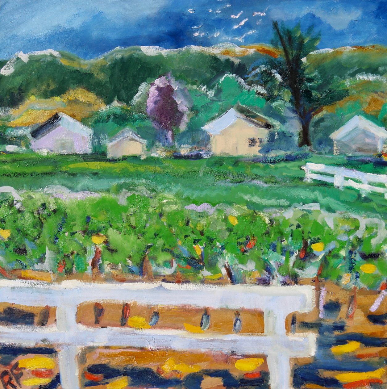 Uszkodzony płot, Napa, 2019 autorstwa Richard Fox