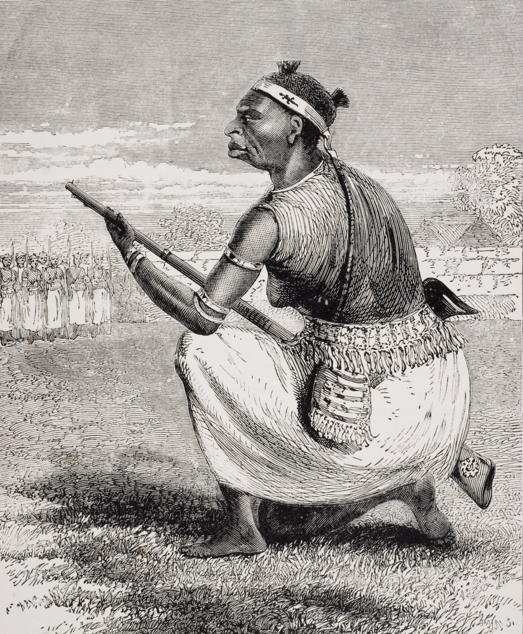 Główny oficer Richards Brigade of Amazons, z „Życia kapitana Sir Richarda Burtona, tom II” Isabel Burton (1831-96) opublikowanego w 1893 r. autorstwa Richard Francis Burton