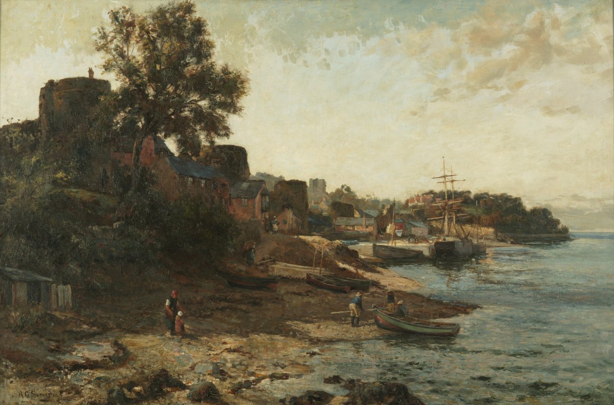 Conway Quay (olej na płótnie) autorstwa Richard Gay Somerset